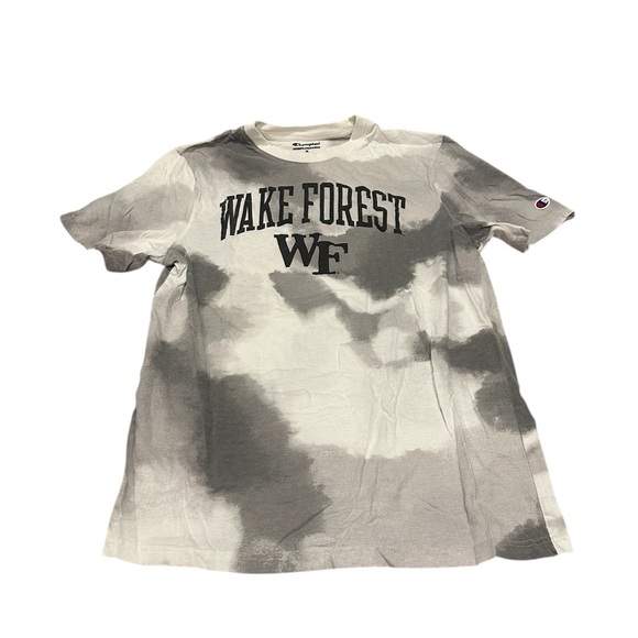 Champion Wake Forest Gray and White Tie-dye t-shirt Medium - Picture 1 of 6